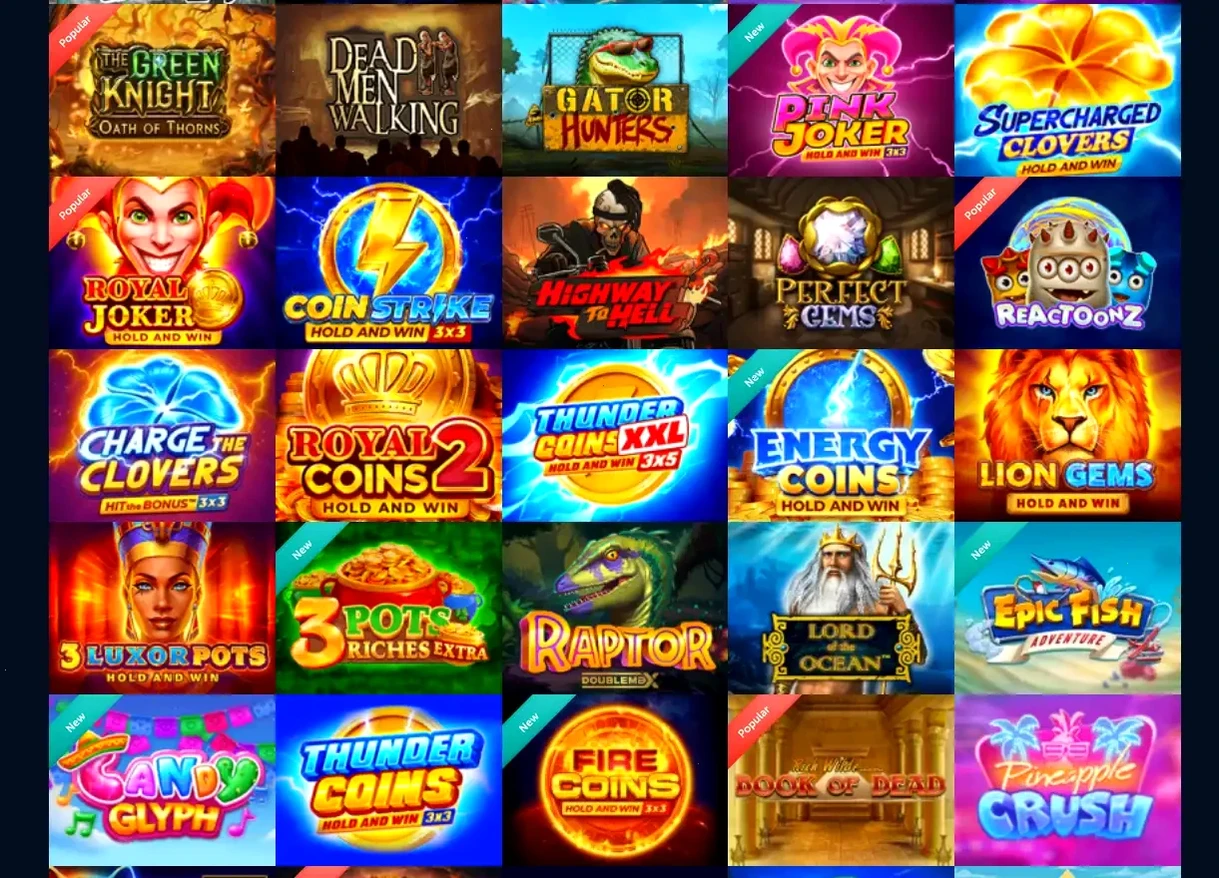 Luckyseven Casino Spielauswahl